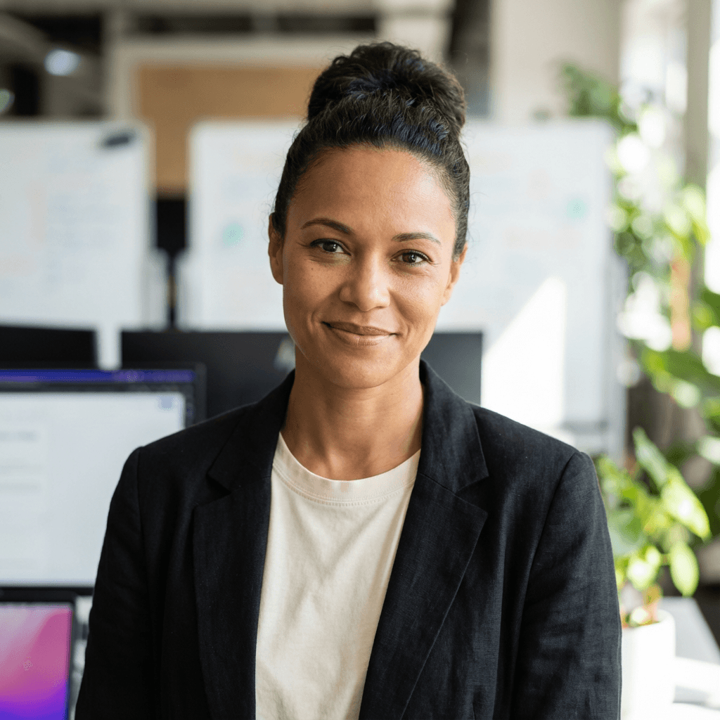 Portrait of a female facilities director in her late 40s