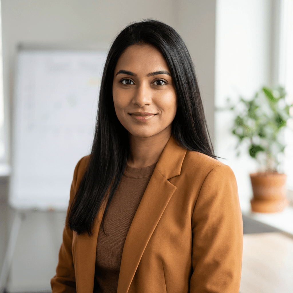 Priya Patel at a distribution center